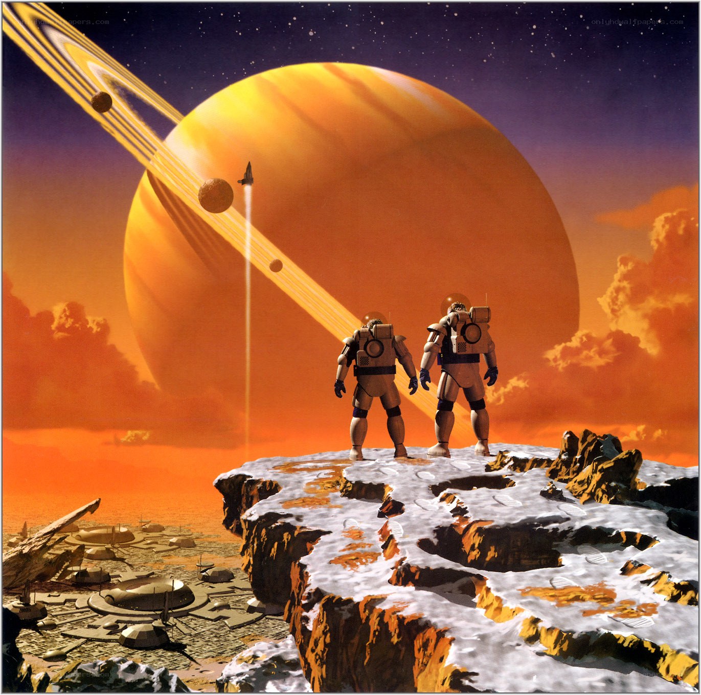 Astronauts on alien world