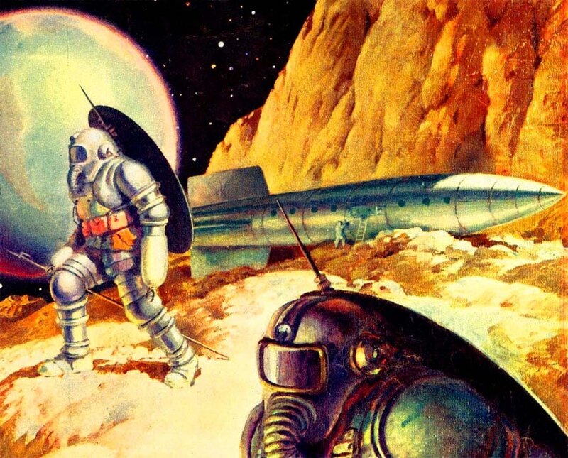 Astronauts on an alien planet
