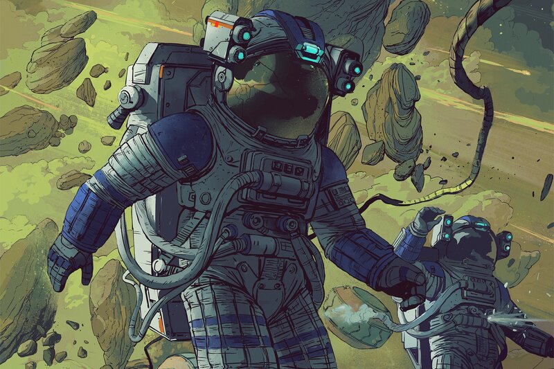 Astronauts on Asteroid