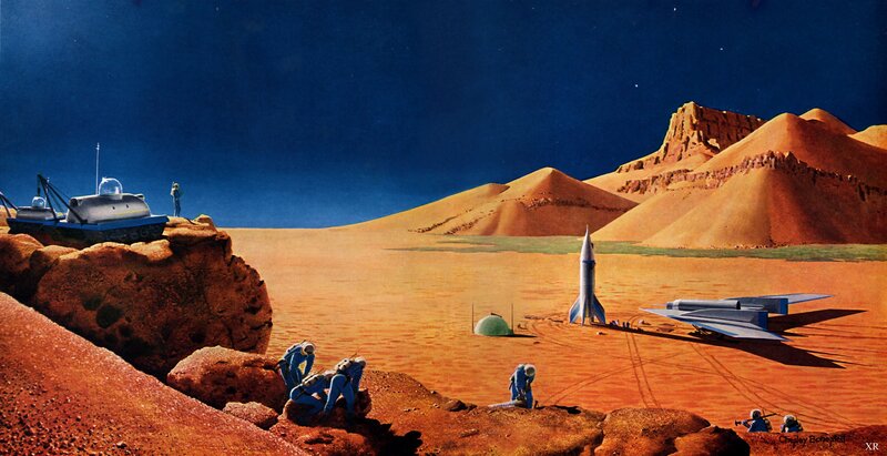 Astronauts on Mars — Red, Dramatic