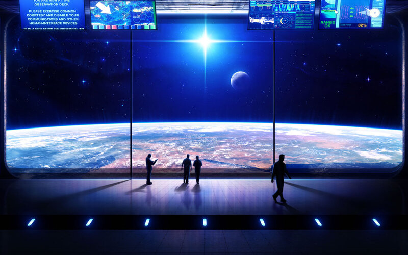 Astronauts on Observation Deck
