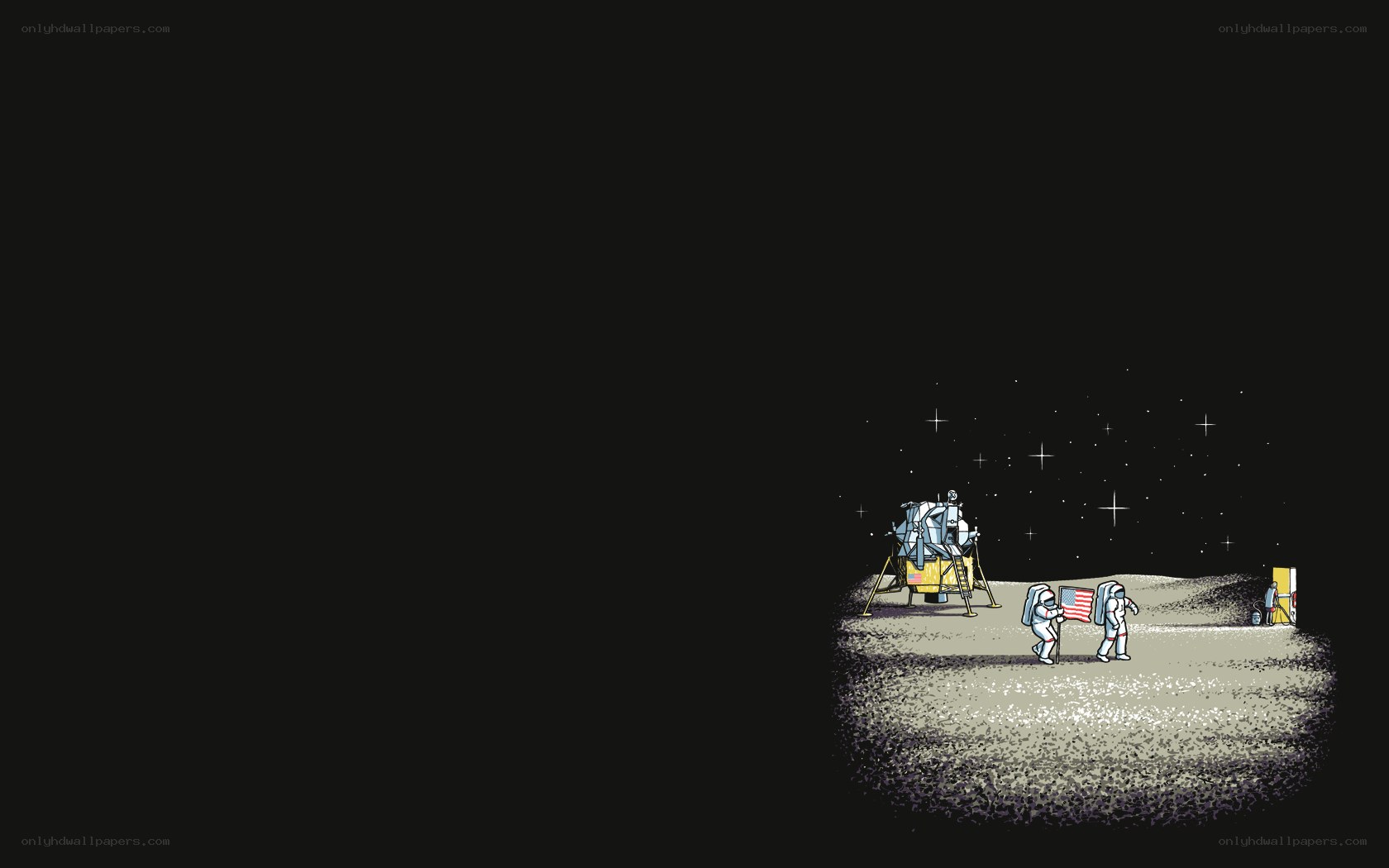 Astronauts on the moon
