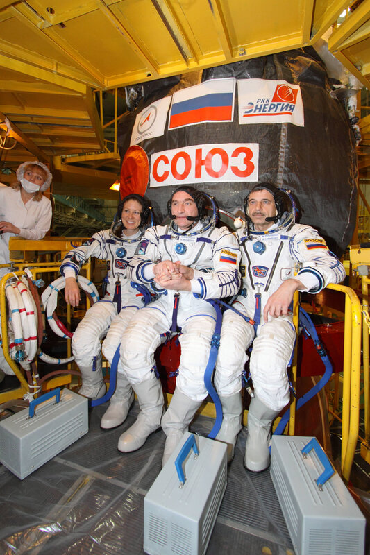 Astronauts preparing for launch