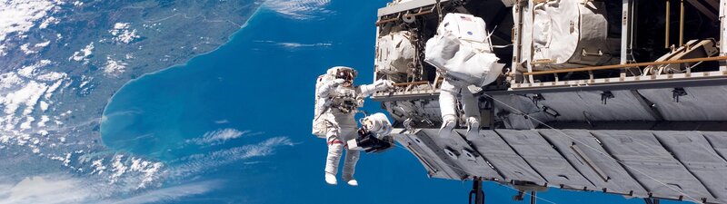 Astronauts Spacewalk — Blue