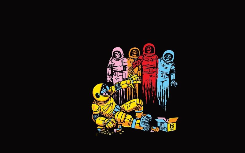 astronauts with anti-anxiety pills