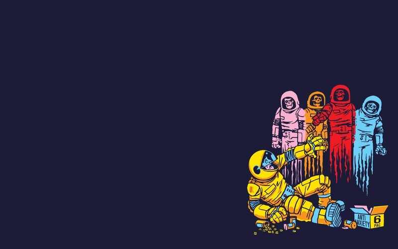 astronauts with anti-anxiety pills
