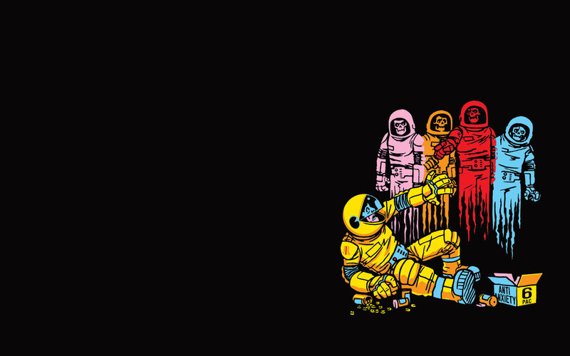 astronauts with anti-anxiety pills