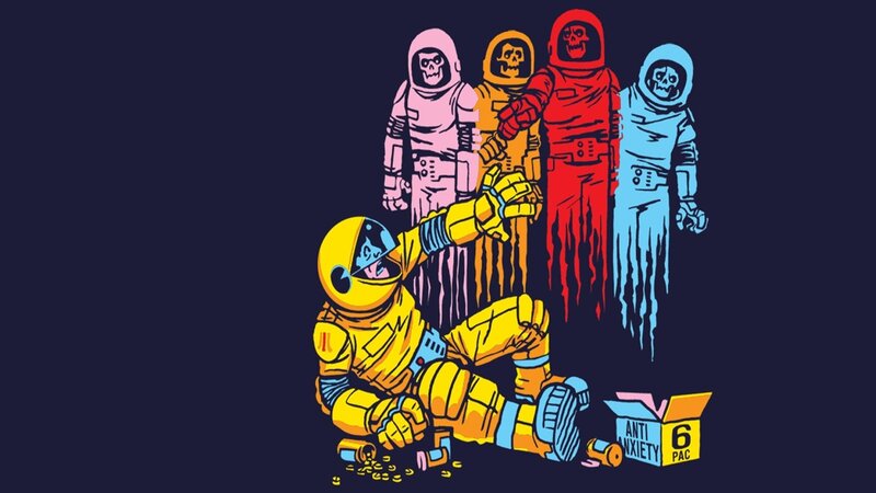 astronauts with anti-anxiety pills