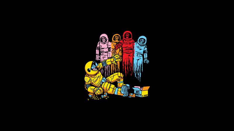 astronauts with anti-anxiety pills