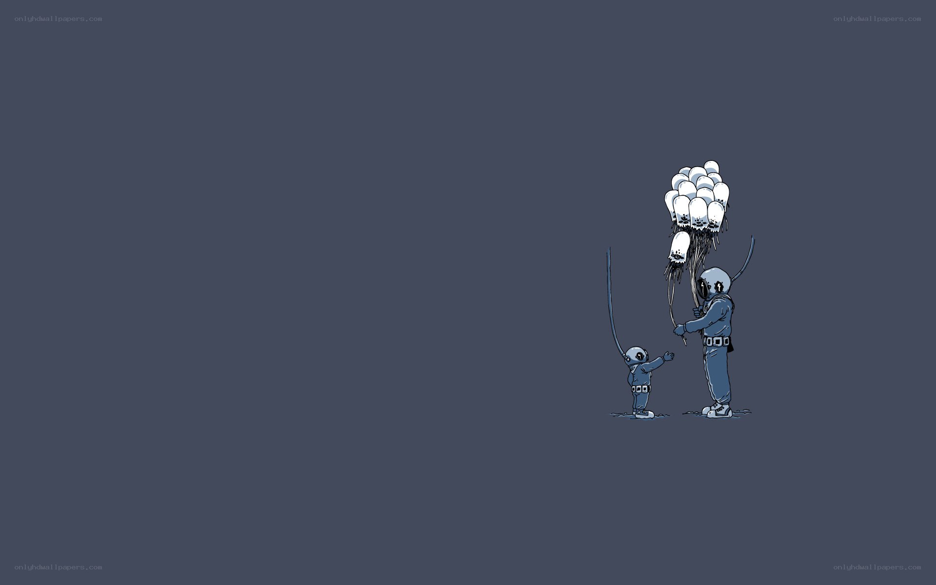 astronauts with balloons