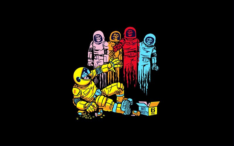 Astronauts with Skulls