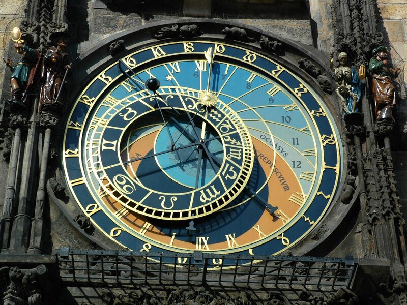Astronomical Clock — Blue, Dramatic, Afternoon