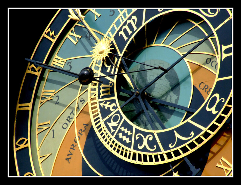 Astronomical Clock Face — Black, Dramatic, Photograph