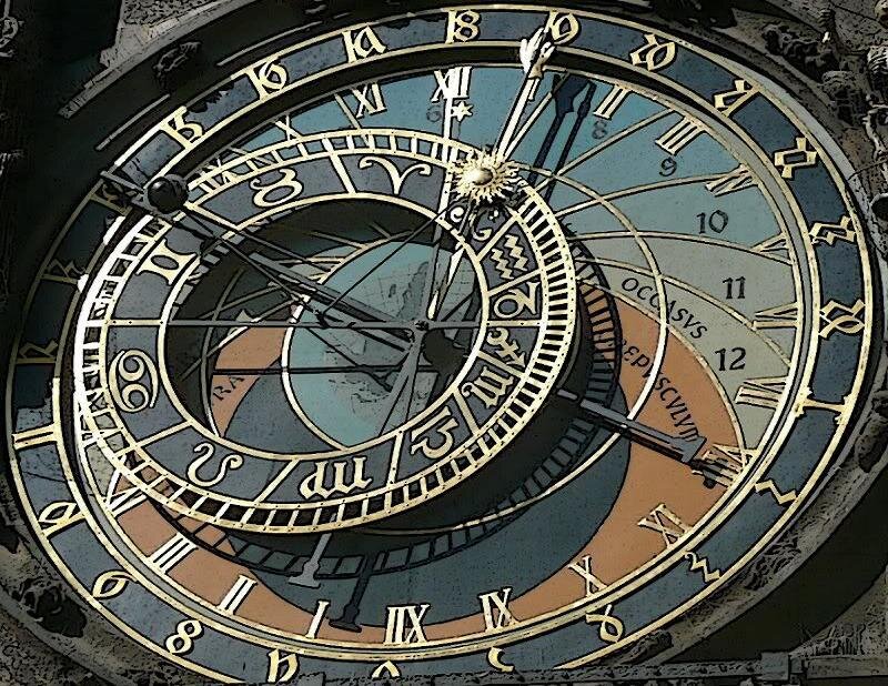 Astronomical Clock Face — Blue