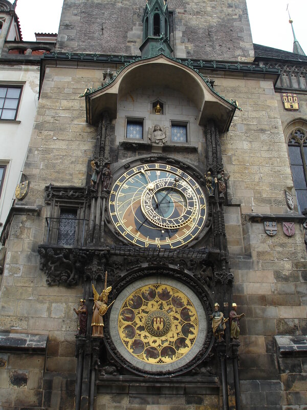 Astronomical Clock on Building — Brown, Historical