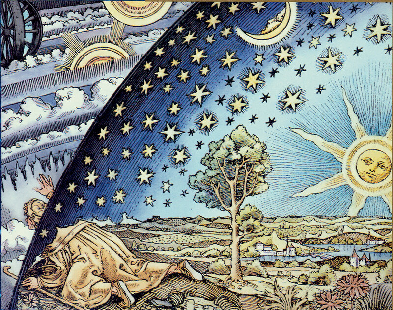 Astronomical illustration of celestial bodies