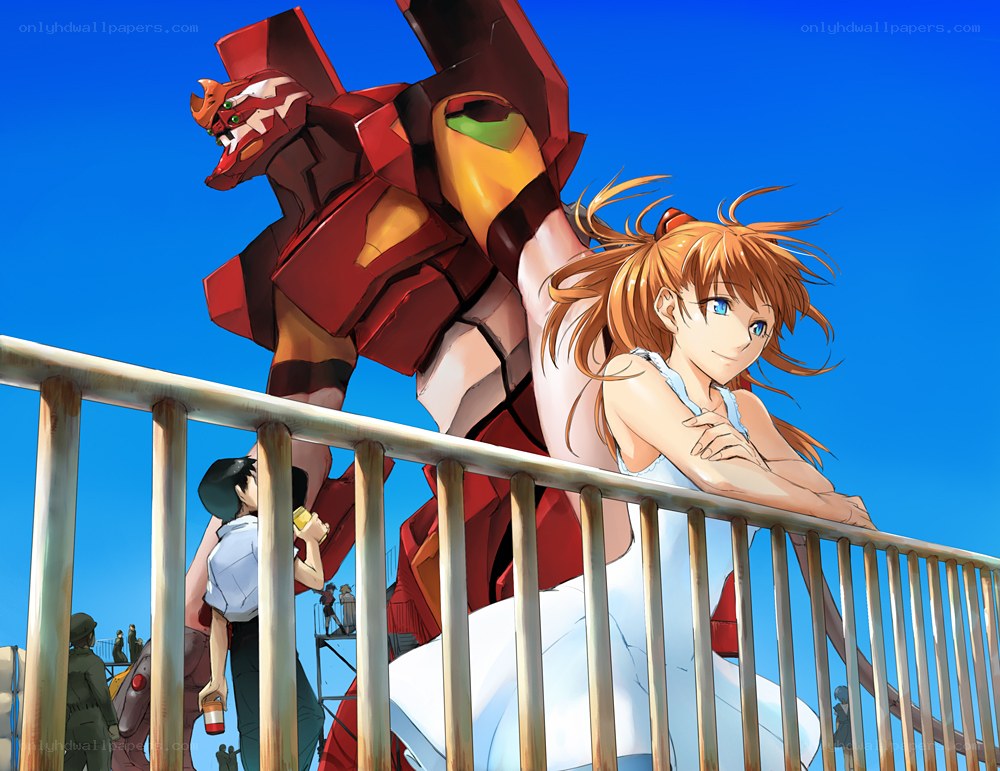 Asuka and Evangelion Unit-02