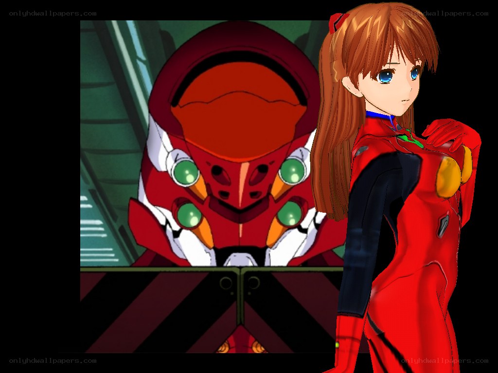 Asuka and Evangelion Unit-02