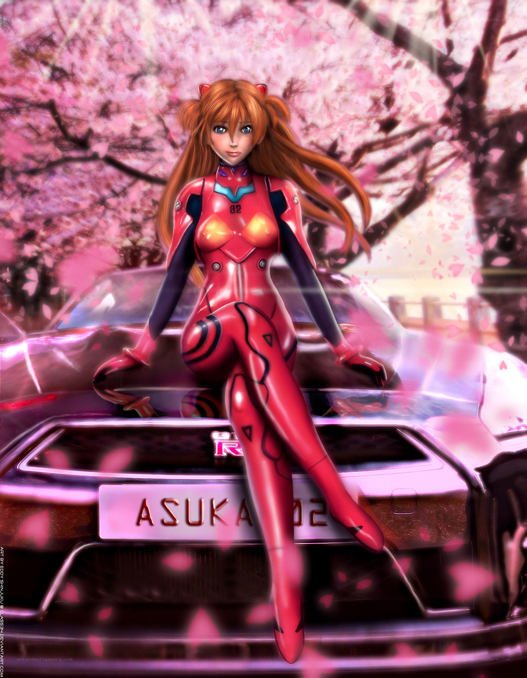 Asuka in cherry blossom