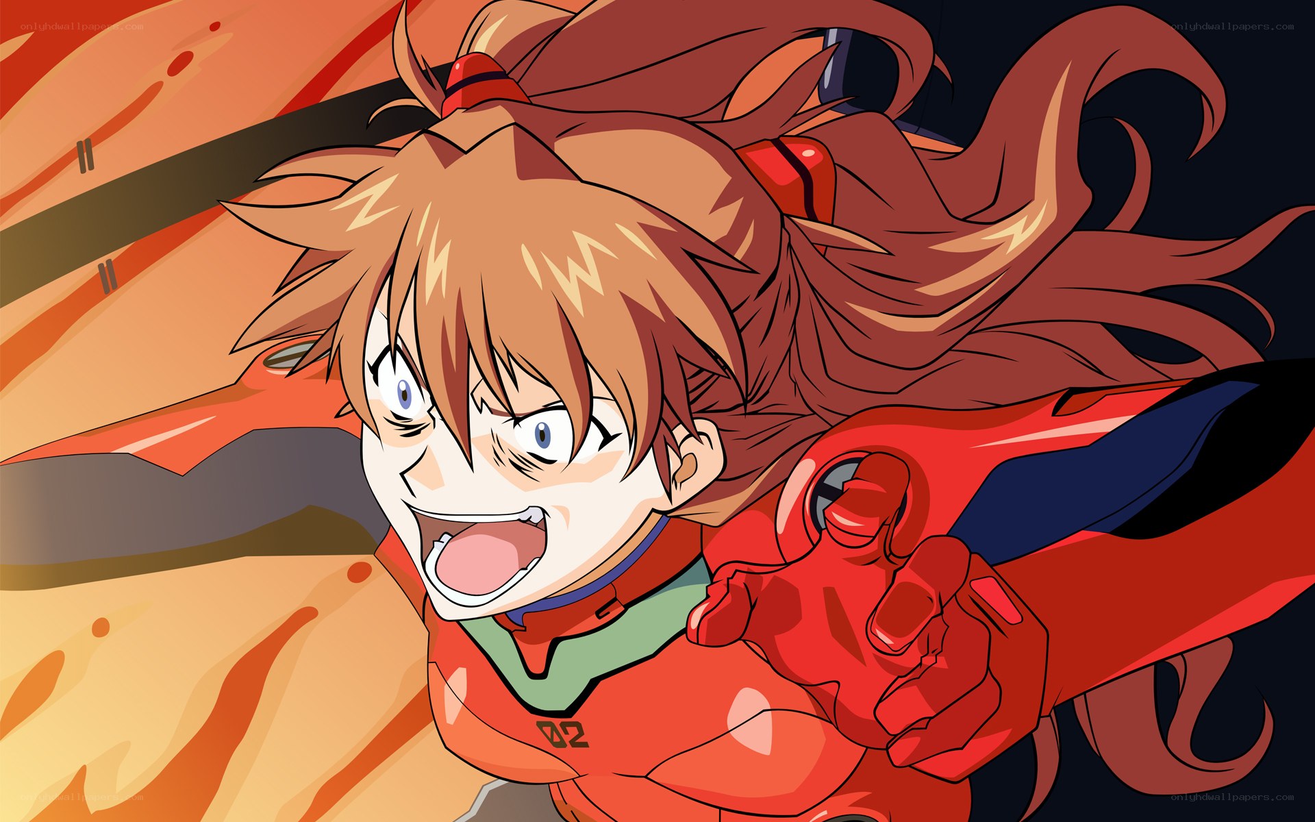 Asuka in Evangelion