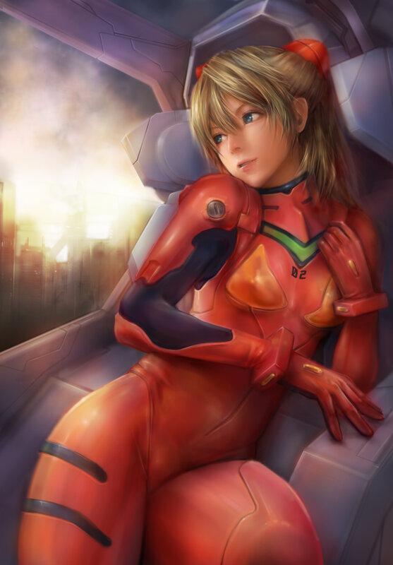 Asuka in Evangelion suit