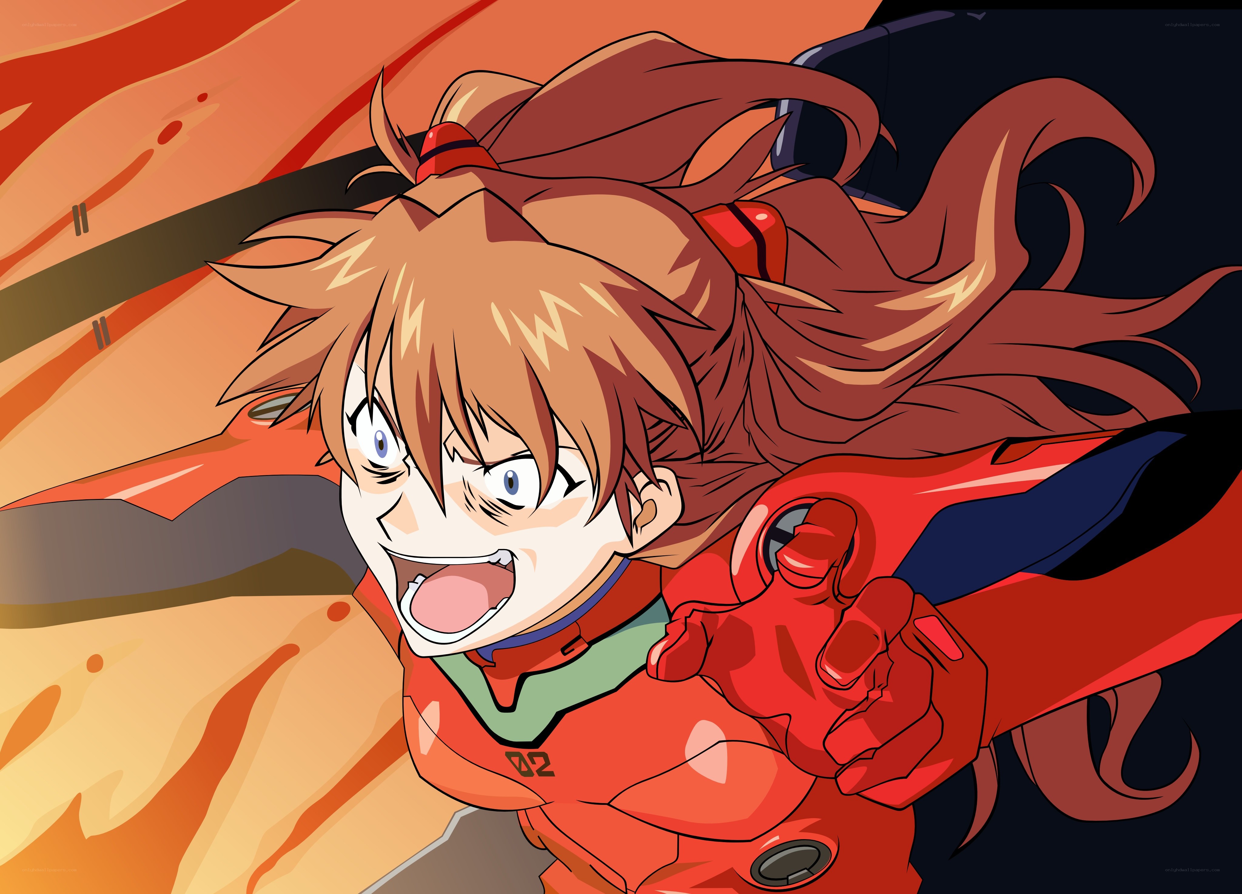 Asuka in Evangelion