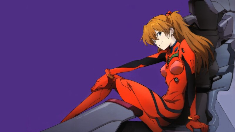Asuka in orange plug suit