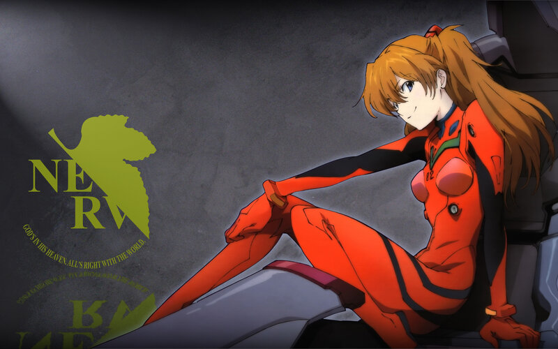 Asuka in orange plug suit