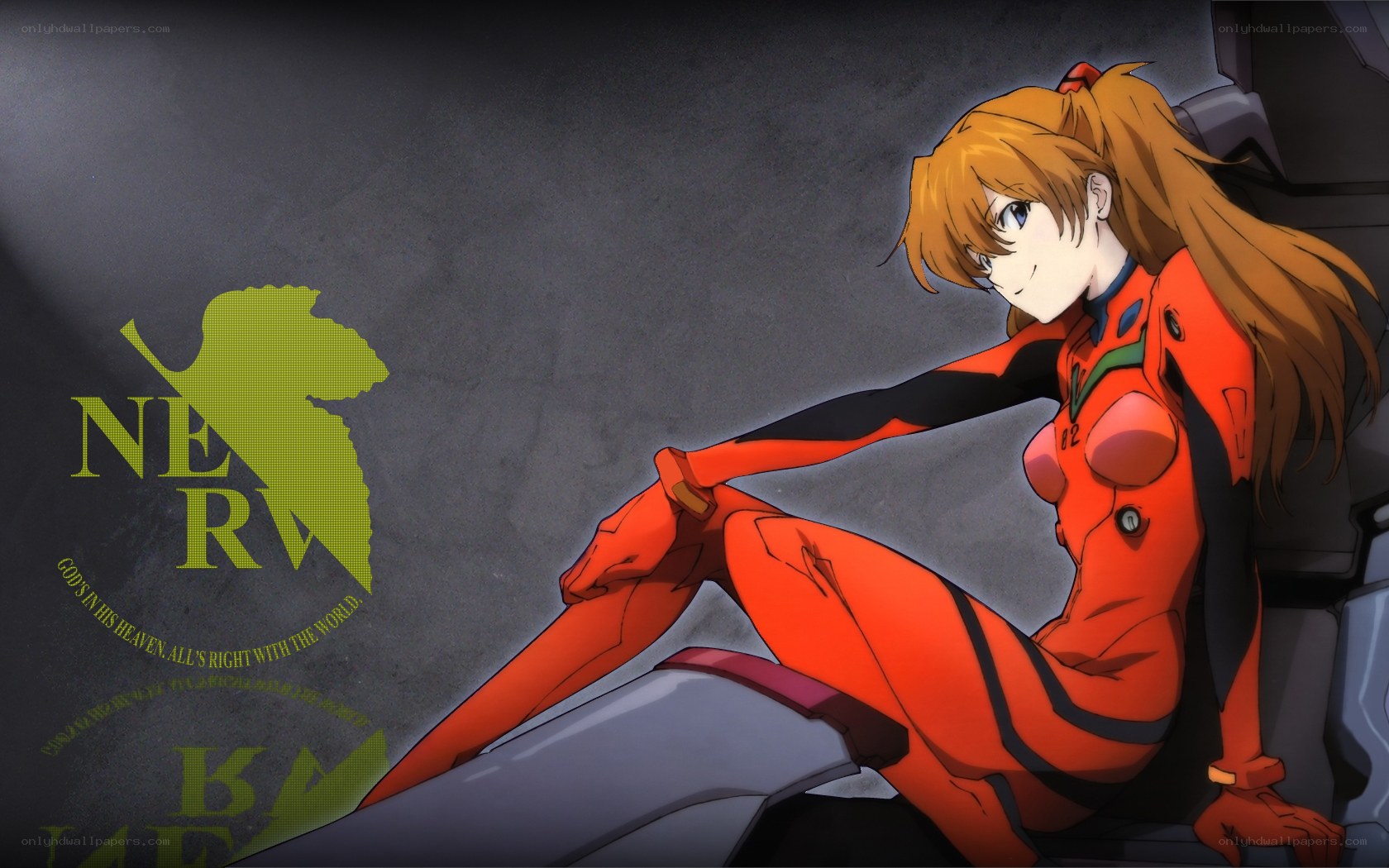Asuka in orange plug suit
