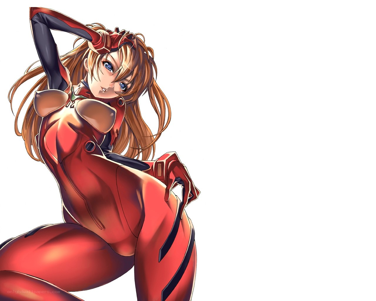 Asuka in red plug suit