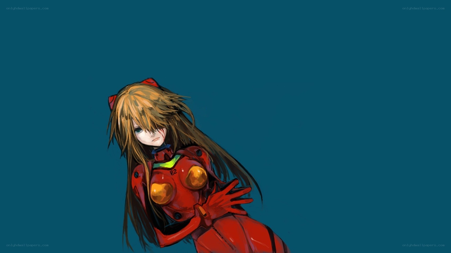 Asuka in red plug suit