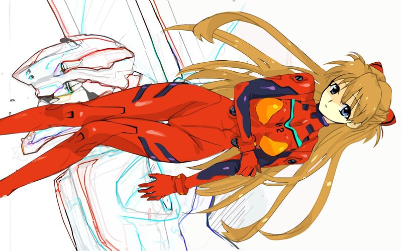 Asuka in red plug suit