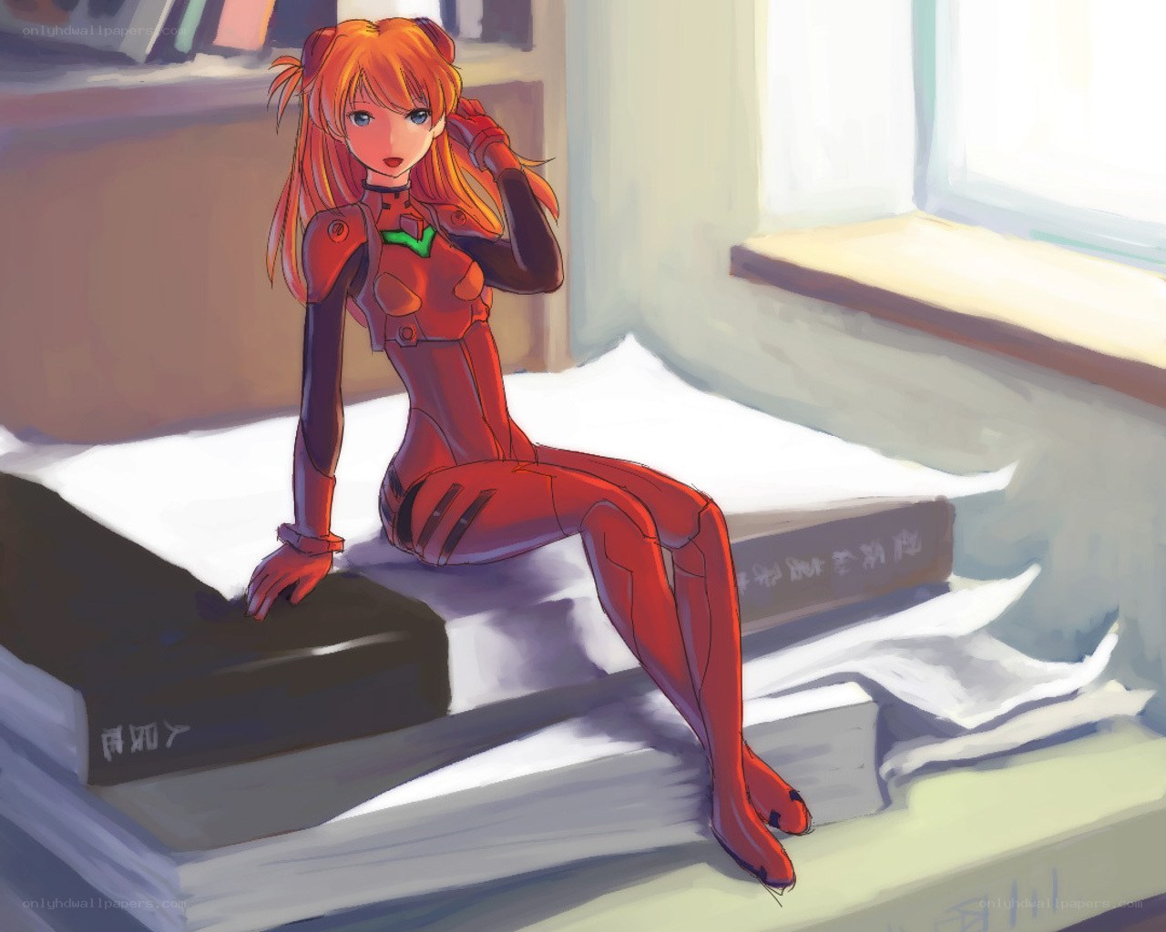 Asuka in red plug suit