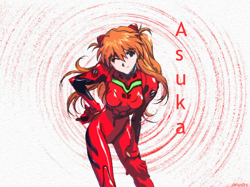 Asuka in red plug suit