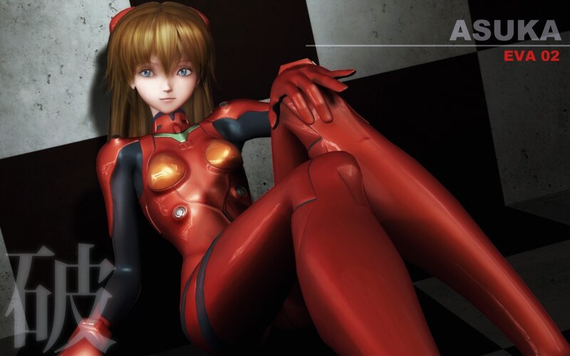 Asuka in red plug suit