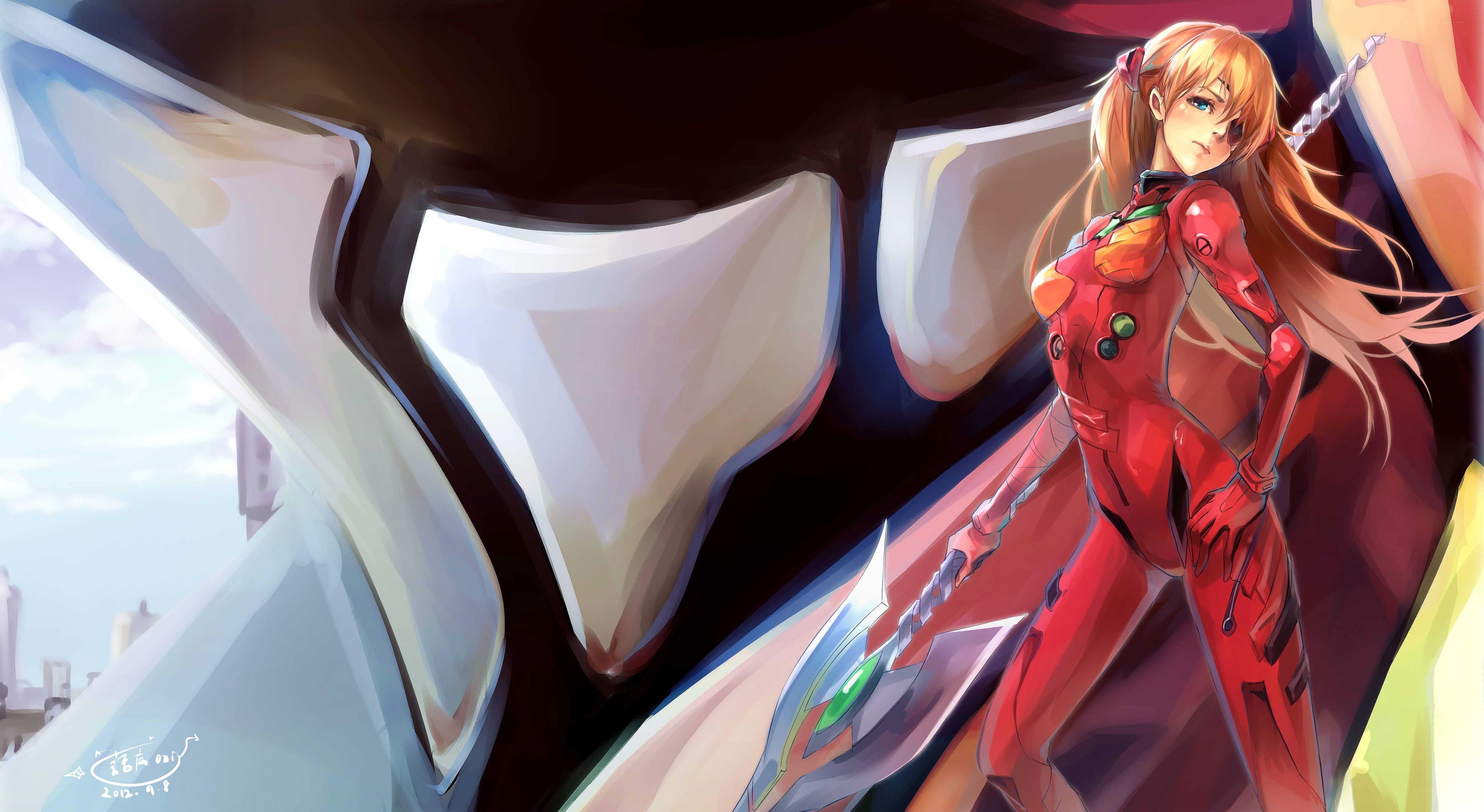 Asuka in red plug suit