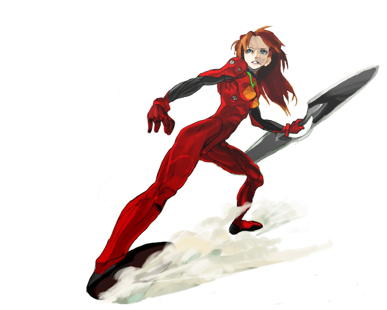 Asuka in red plug suit