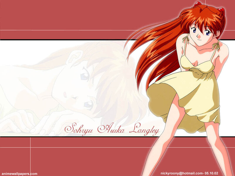 Asuka Langley in a yellow dress