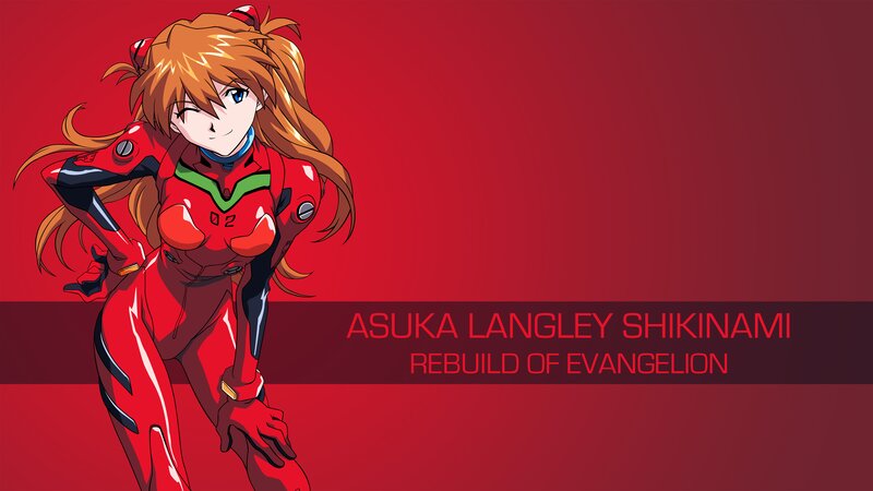 Asuka Langley in Red Suit — Confident, Anime
