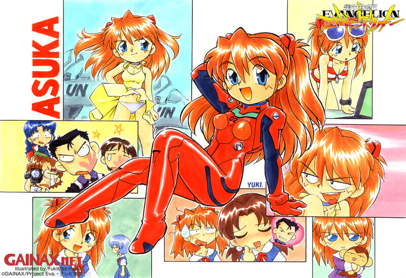 Asuka Langley in various scenes