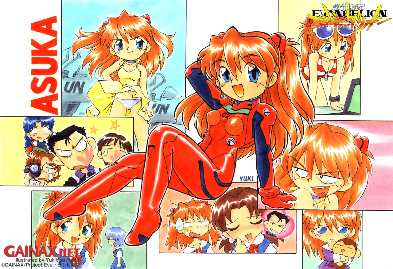 Asuka Langley in various scenes