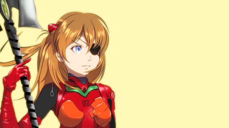 Asuka Langley Soryu with weapon