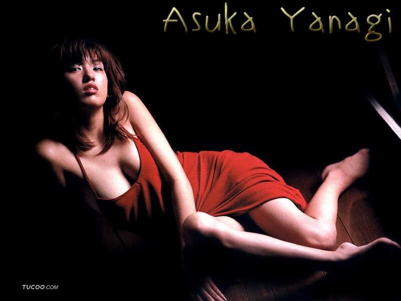 Asuka Yanagi in red dress