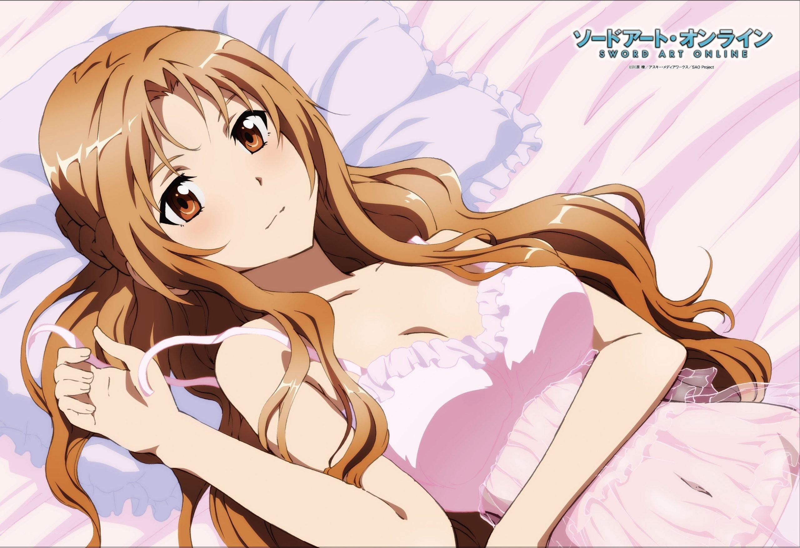 Asuna in a pink dress
