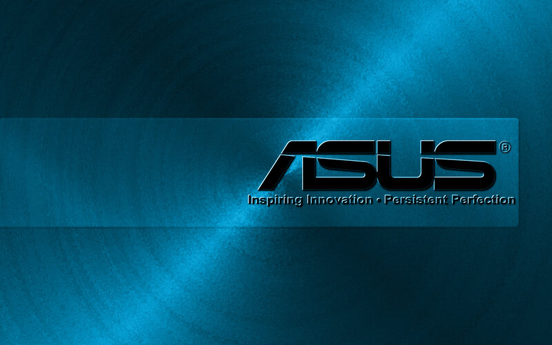 ASUS brand logo on blue background