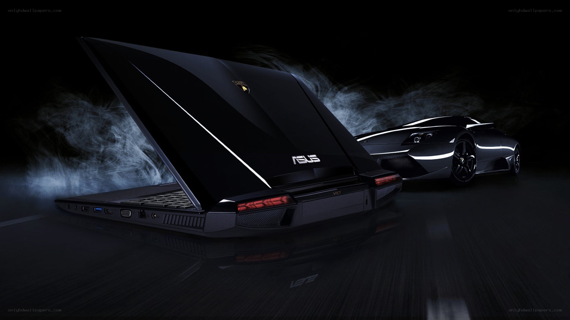 ASUS laptop with Lamborghini