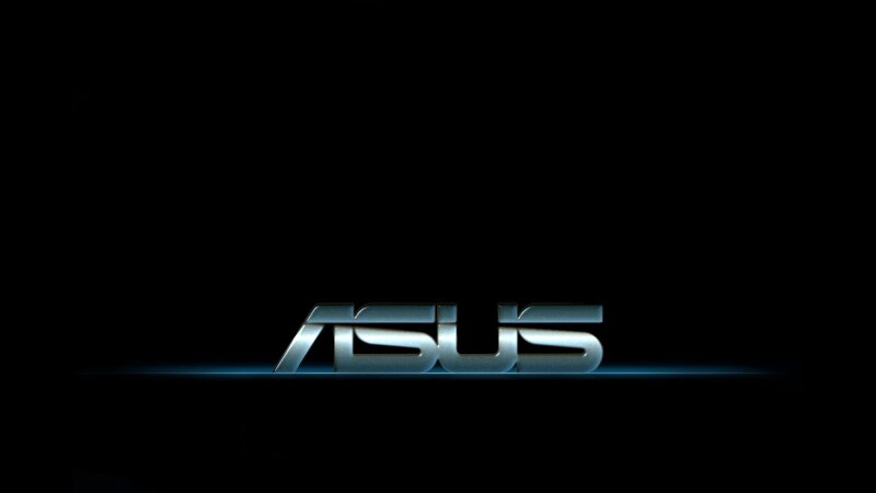 ASUS Logo — Black, Dramatic, Digital Art, Silver