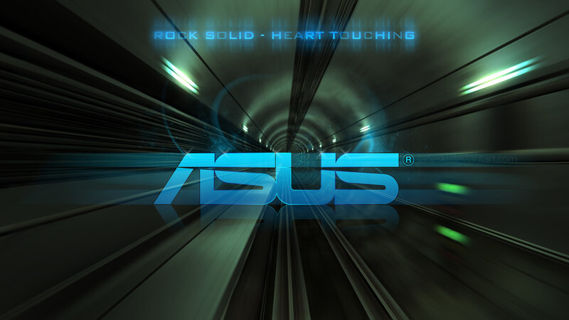 ASUS logo in futuristic tunnel