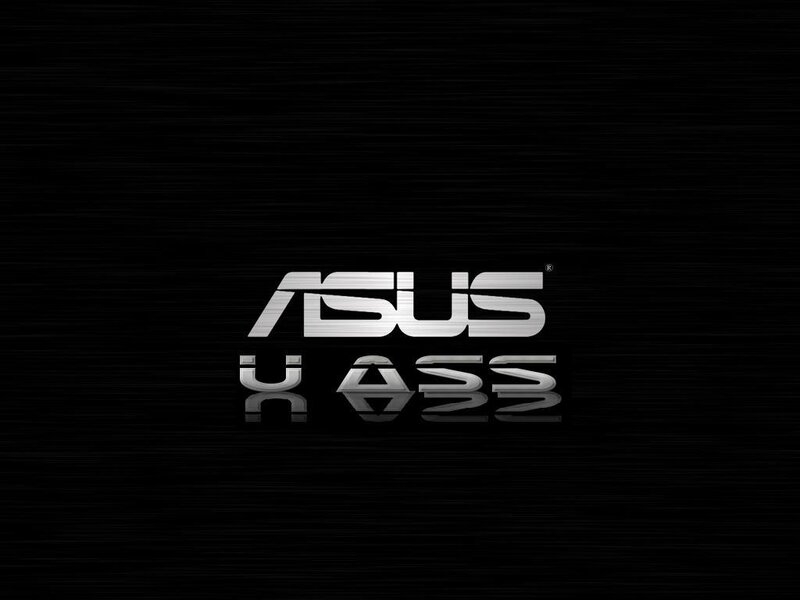 ASUS Logo on Black — Minimalist, Digital Art, Reflection