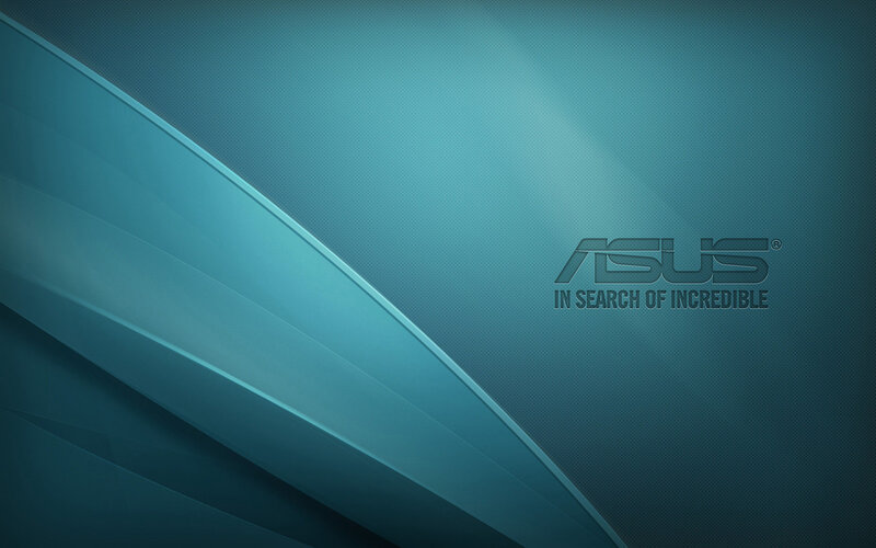 ASUS Logo on Blue Background — Minimalist